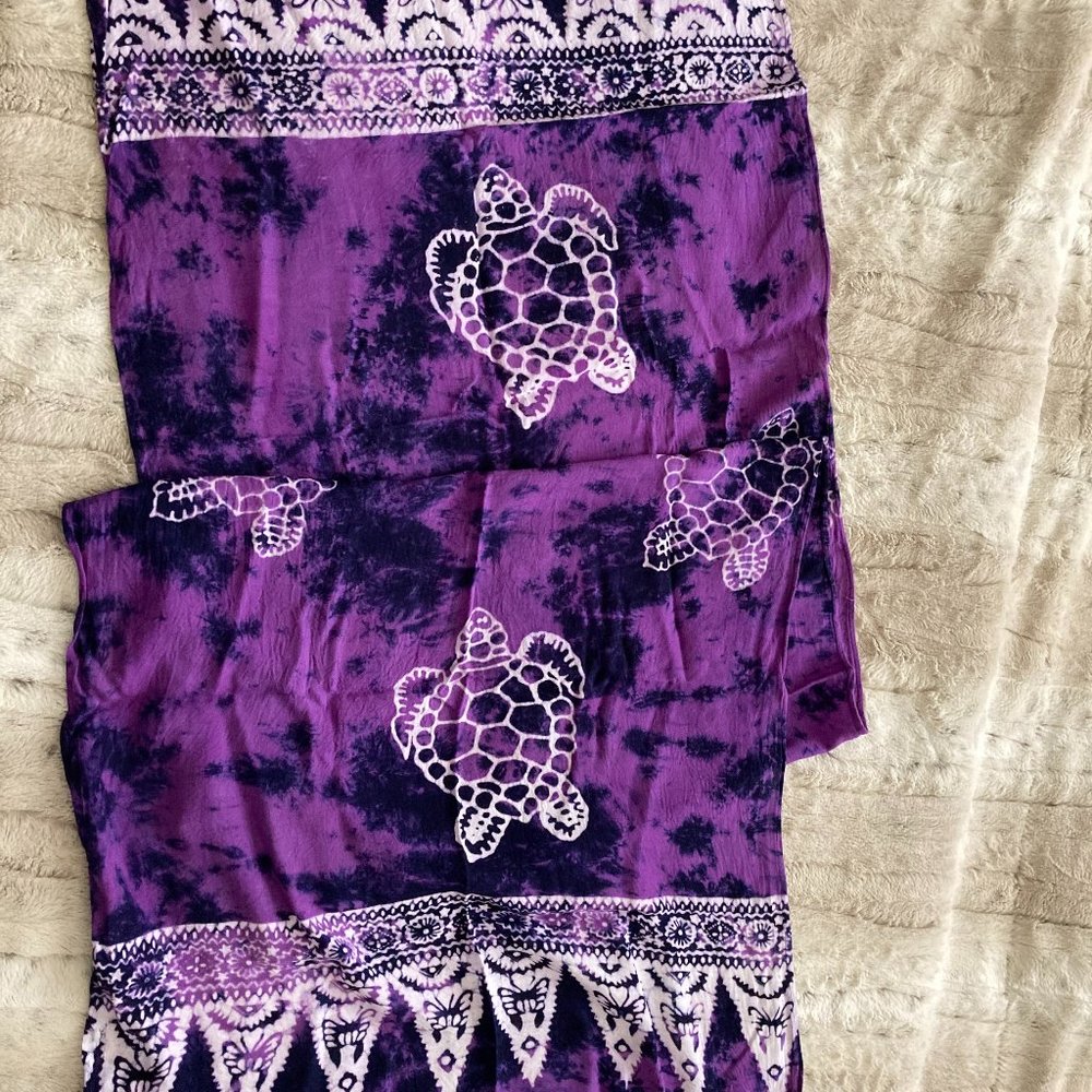 Purple Turtle Batik Sarong